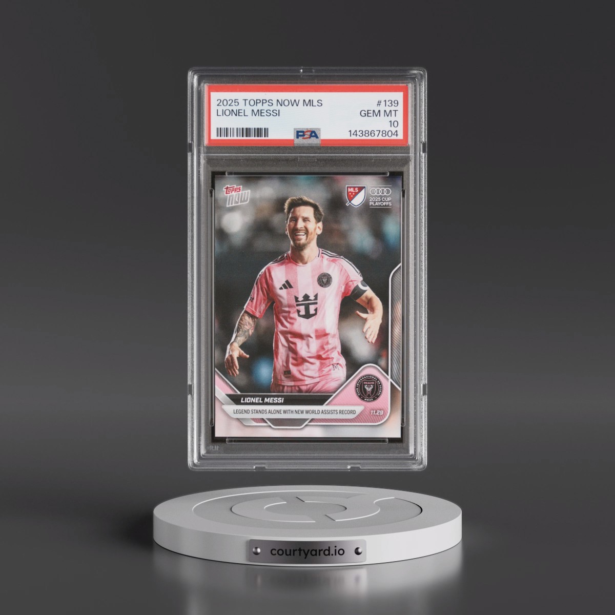 2025 Topps Now MLS #139 Lionel Messi (PSA 10 GEM MINT)