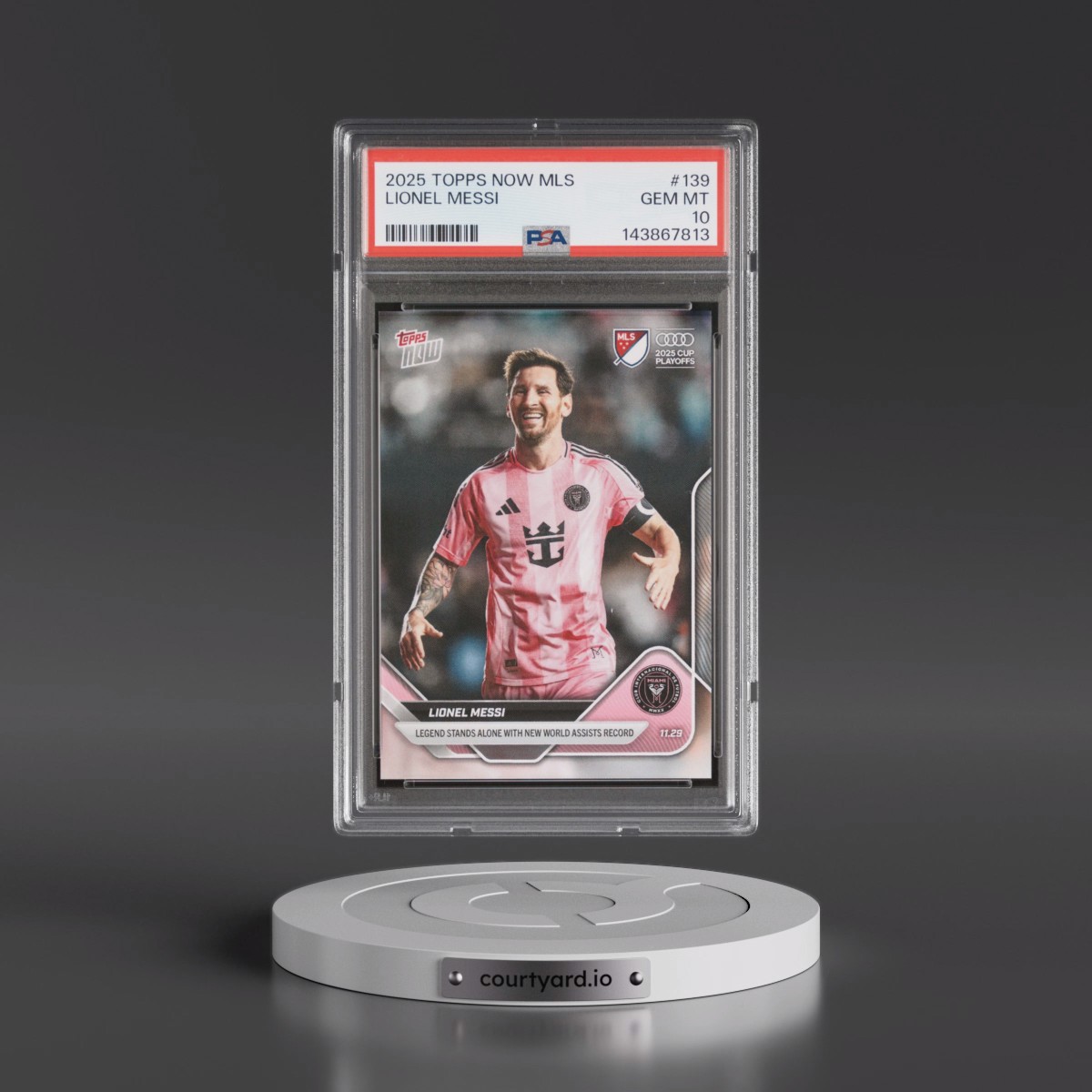 2025 Topps Now MLS #139 Lionel Messi (PSA 10 GEM MINT)
