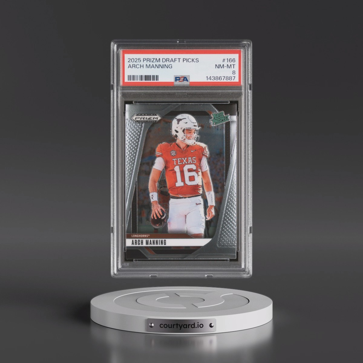 2025 Panini Prizm Draft Picks #166 Arch Manning (PSA 8 NM-MT)