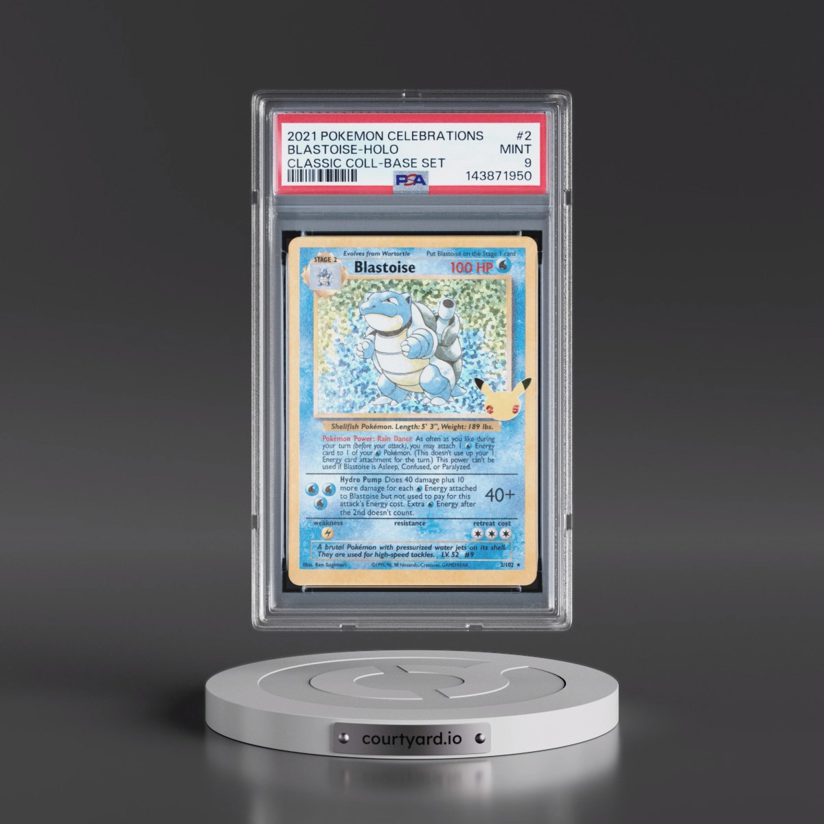 2021 Pokémon Celebrations Classic Collection #2 Blastoise - Holo (PSA 9 MINT)