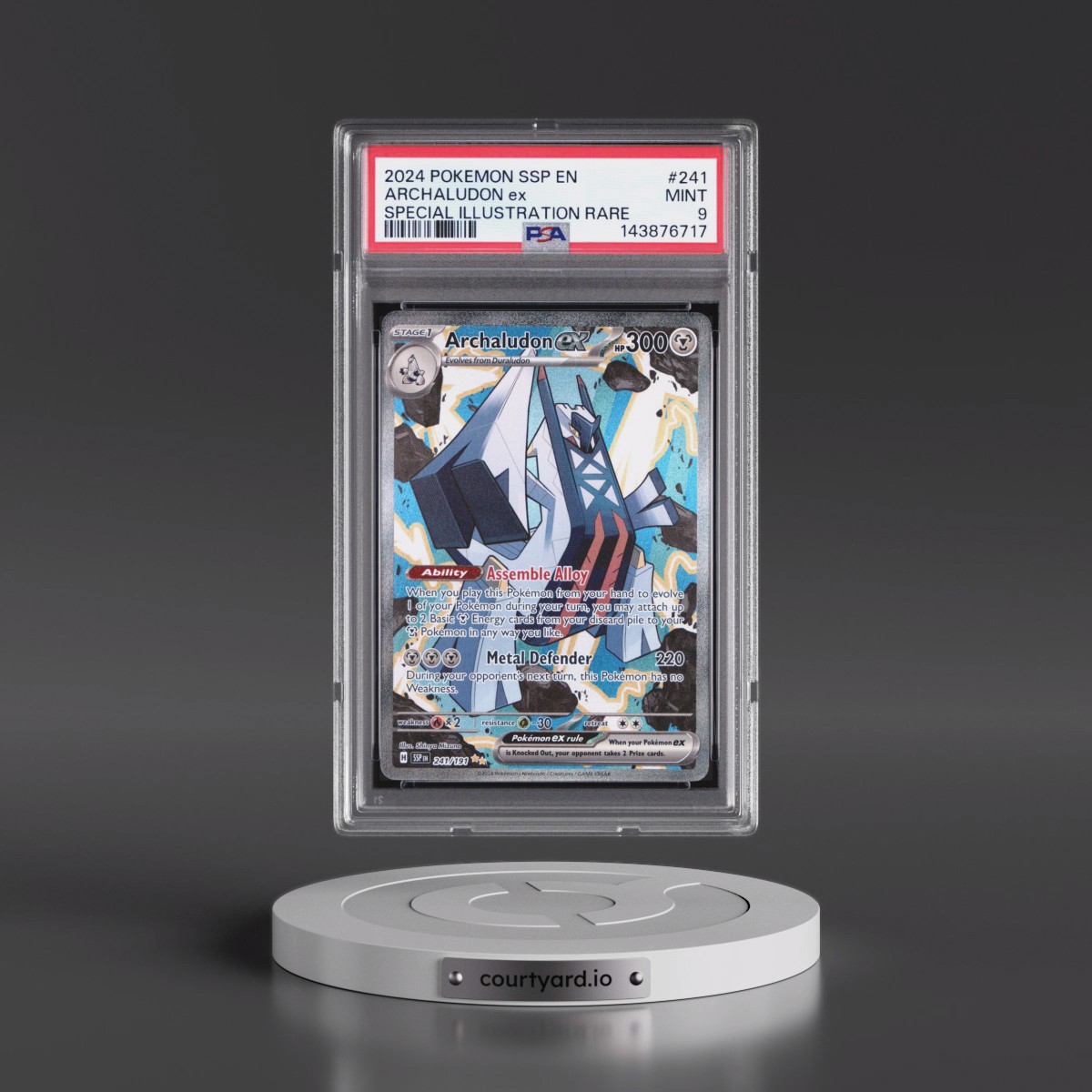 2024 Pokémon Ssp EN-Surging Sparks #241 Archaludon EX - Holo Special Illustration Rare (PSA 9 MINT)