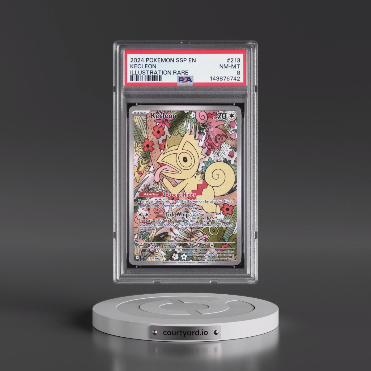 2024 Pokémon Ssp EN-Surging Sparks #213 Kecleon - Illustration Rare (PSA 8 NM-MT)