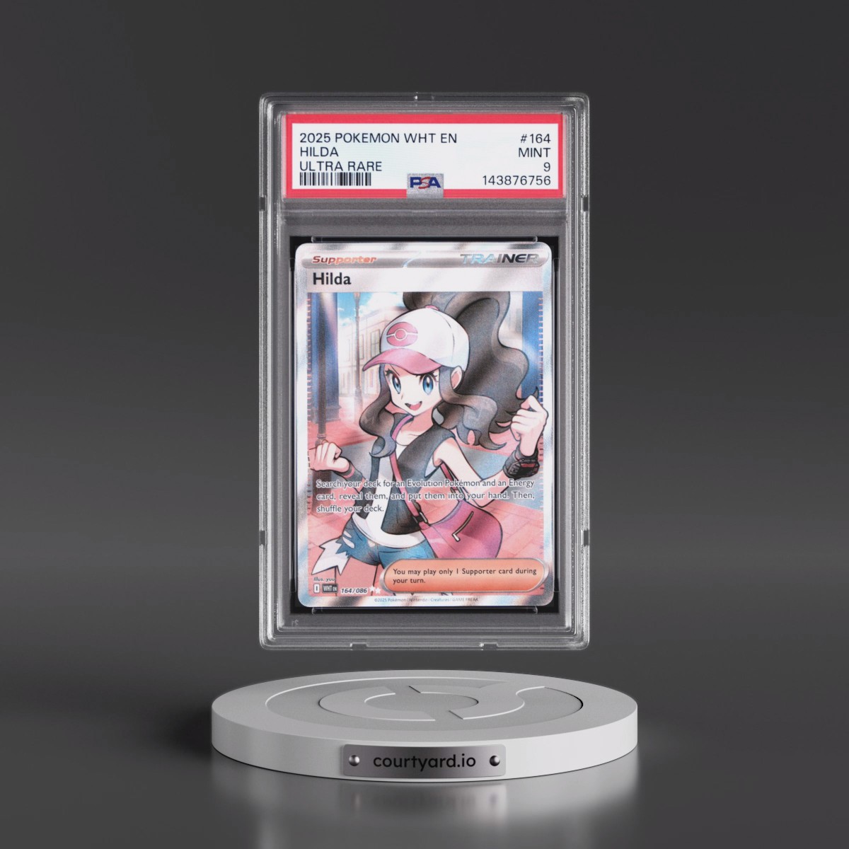 2025 Pokémon Wht EN-White Flare #164 Hilda - Ultra Rare (PSA 9 MINT)