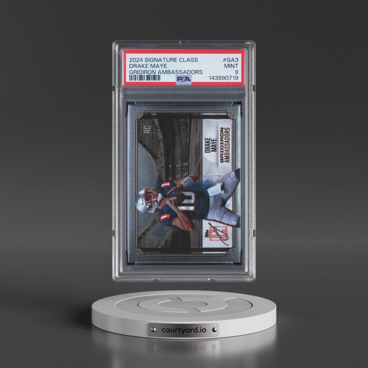 2024 Topps Signature Class Gridiron Ambassadors #GA3 Drake Maye (PSA 9 MINT)