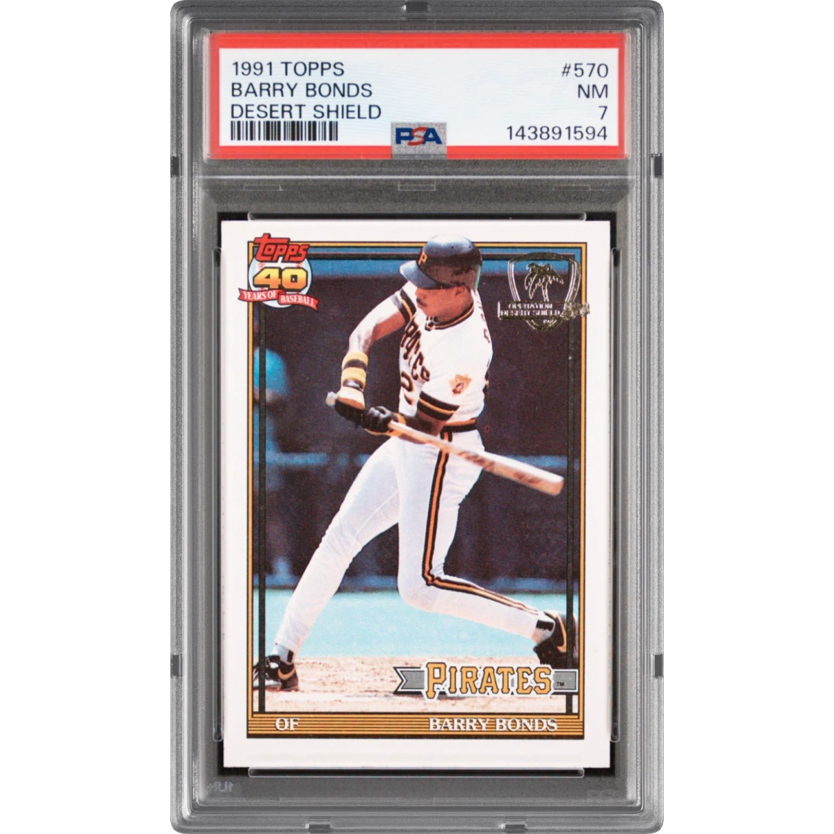 1991 Topps Desert Shield #570 Barry Bonds (PSA 7 NM)