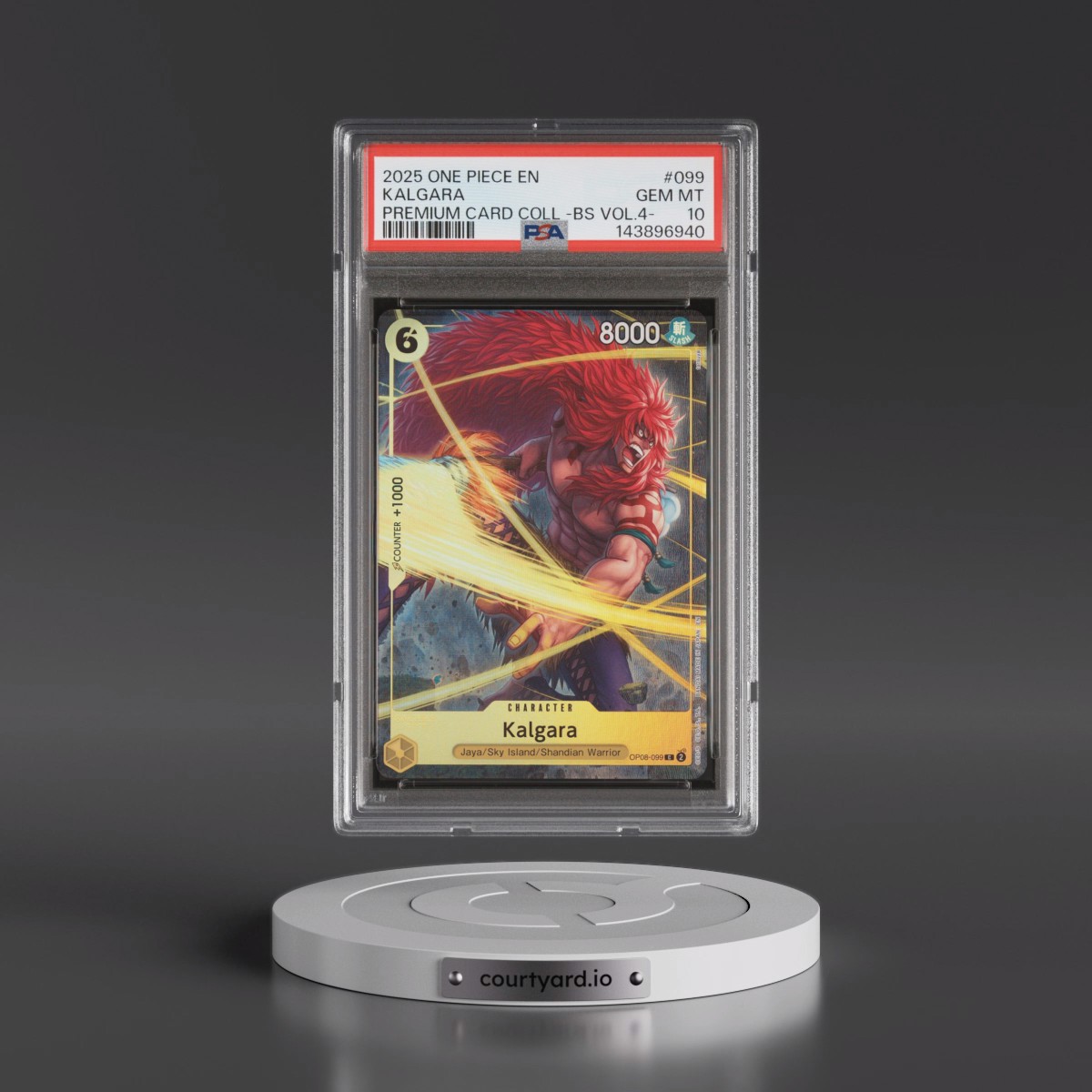 2025 One Piece Premium Card Collection -Best Selection Vol.4 #099 Kalgara (PSA 10 GEM MINT)