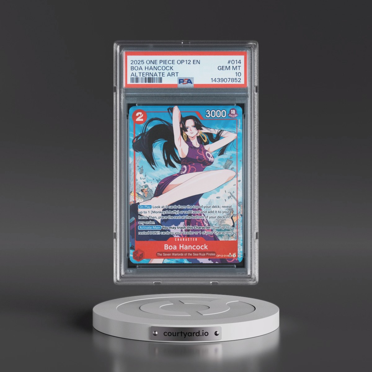 2025 One Piece OP12-Legacy of the Master #014 Boa Hancock - Alternate Art (PSA 10 GEM MINT)