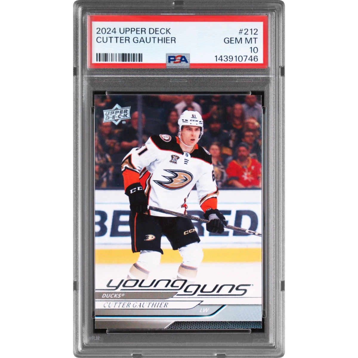 2024 Upper Deck #212 Cutter Gauthier (PSA 10 GEM MINT)
