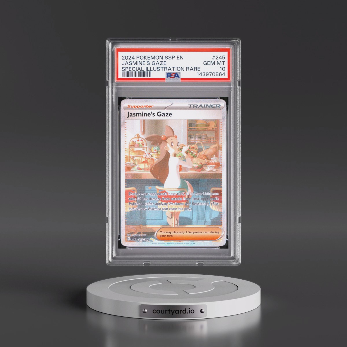 2024 Pokémon Ssp EN-Surging Sparks #245 Jasmine's Gaze - Special Illustration Rare (PSA 10 GEM MINT)