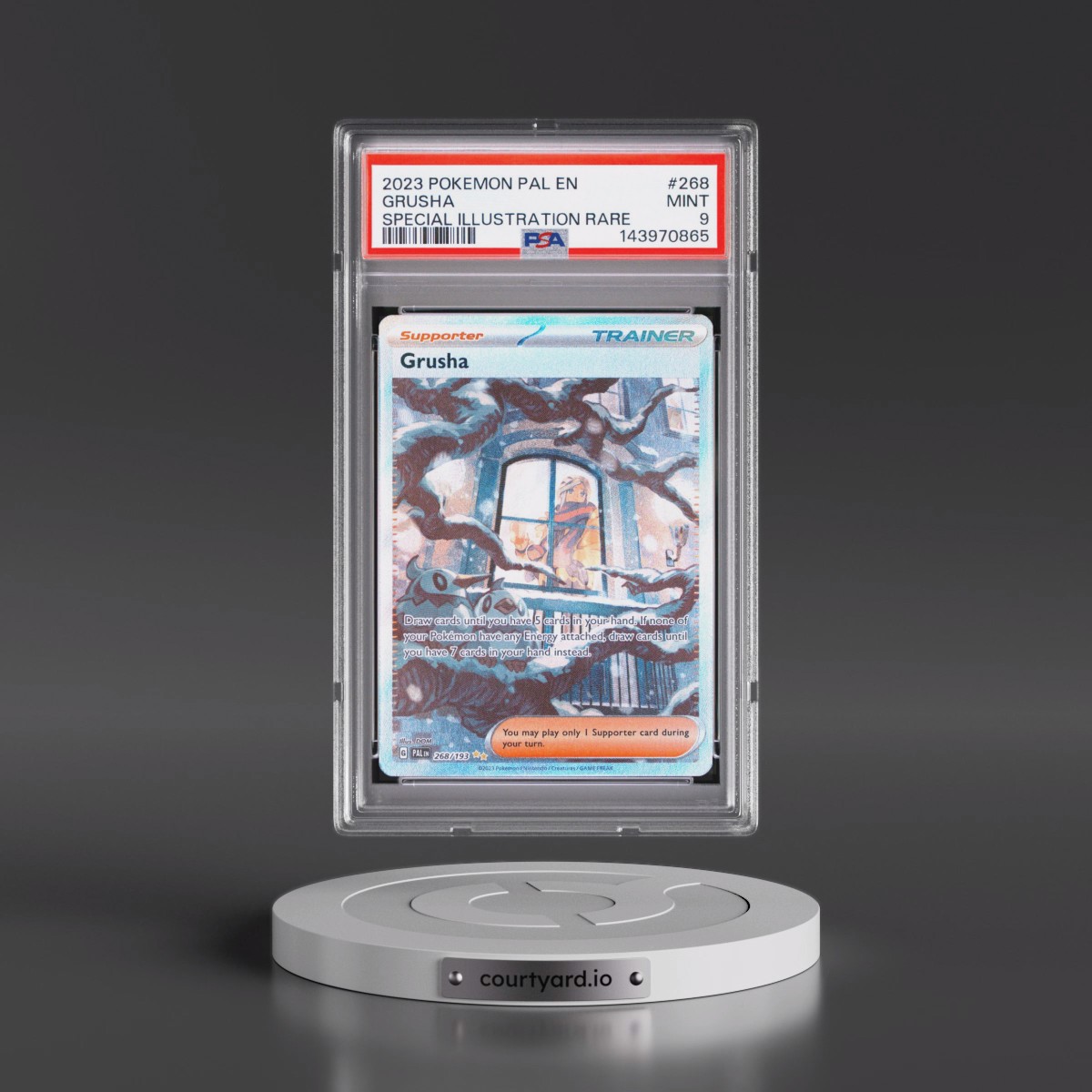 2023 Pokémon Pal EN-Paldea Evolved #268 Grusha - Special Illustration Rare (PSA 9 MINT)