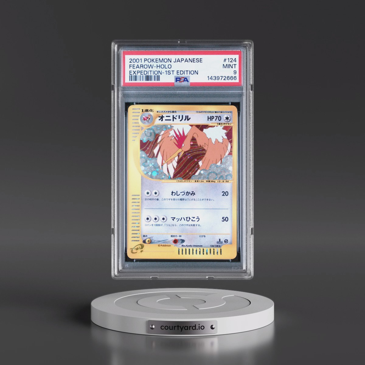 2001 Pokémon Expedition #124 Fearow - 1st Edition Holo (PSA 9 MINT)