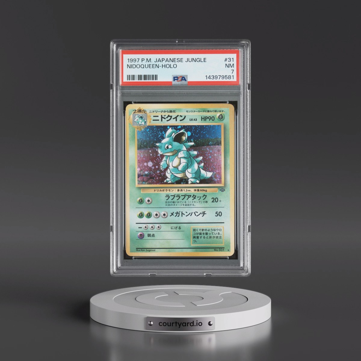 1997 Pokémon Jungle #31 Nidoqueen - Holo (PSA 7 NM)