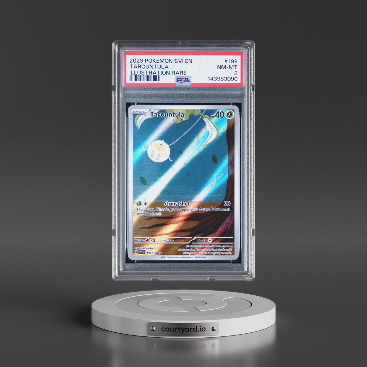 2023 Pokémon Svi EN-Scarlet & Violet #199 Tarountula - Illustration Rare (PSA 8 NM-MT)