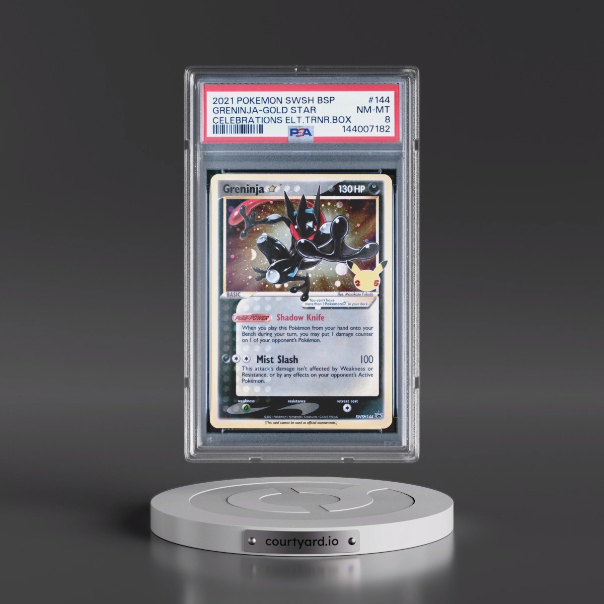 2021 Pokémon Swsh Black Star Promo #144 Greninja-Gold Star - Celebrations Elite Trainer Box (PSA 8 NM-MT)