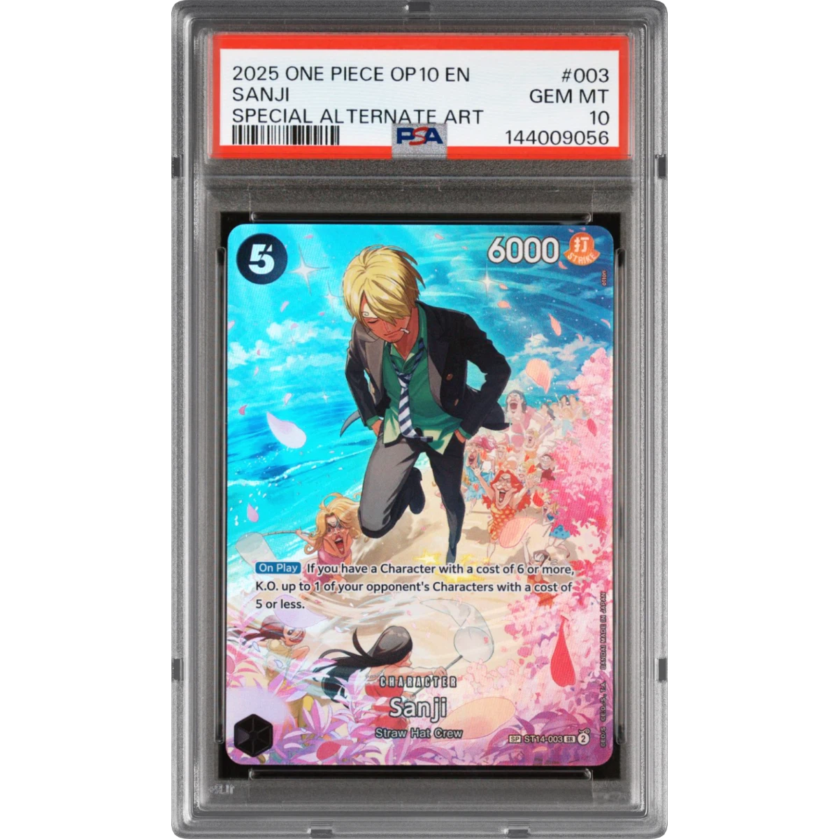 2025 One Piece OP10-Royal Blood #003 Sanji - Special Alternate Art (PSA 10 GEM MINT)