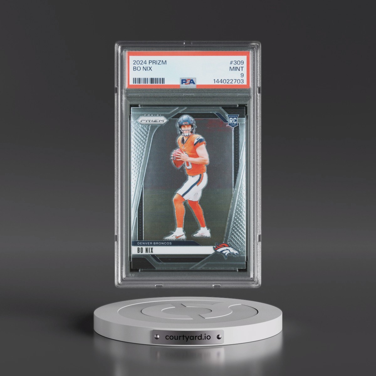 2024 Panini Prizm #309 Bo Nix (PSA 9 MINT)