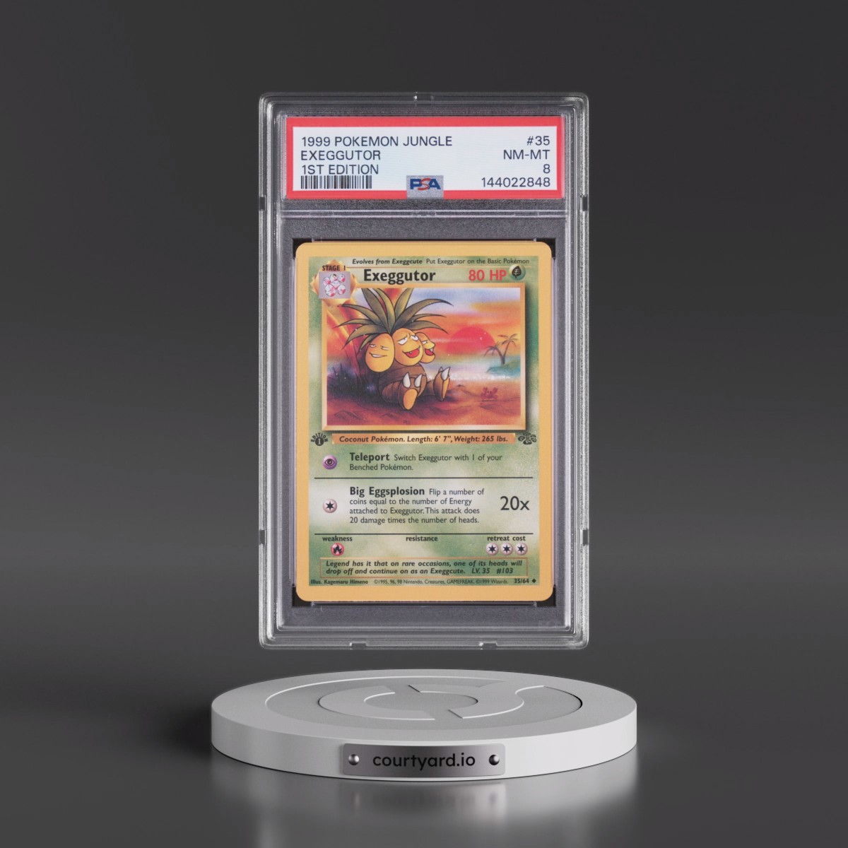 1999 Pokémon Jungle #35 Exeggutor - 1st Edition (PSA 8 NM-MT)