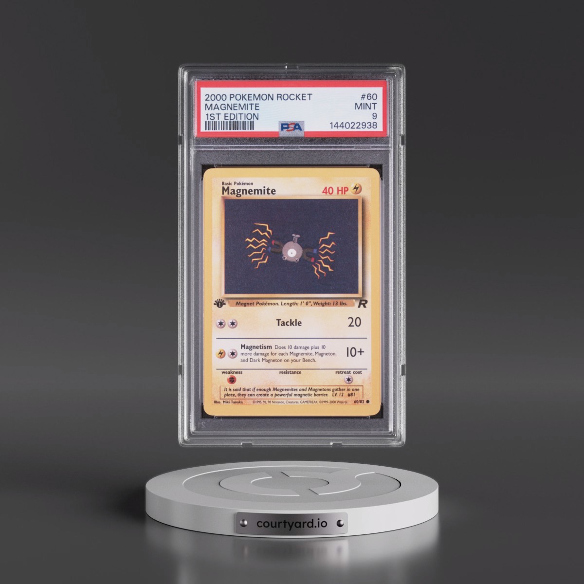 2000 Pokémon Rocket #60 Magnemite - 1st Edition (PSA 9 MINT)