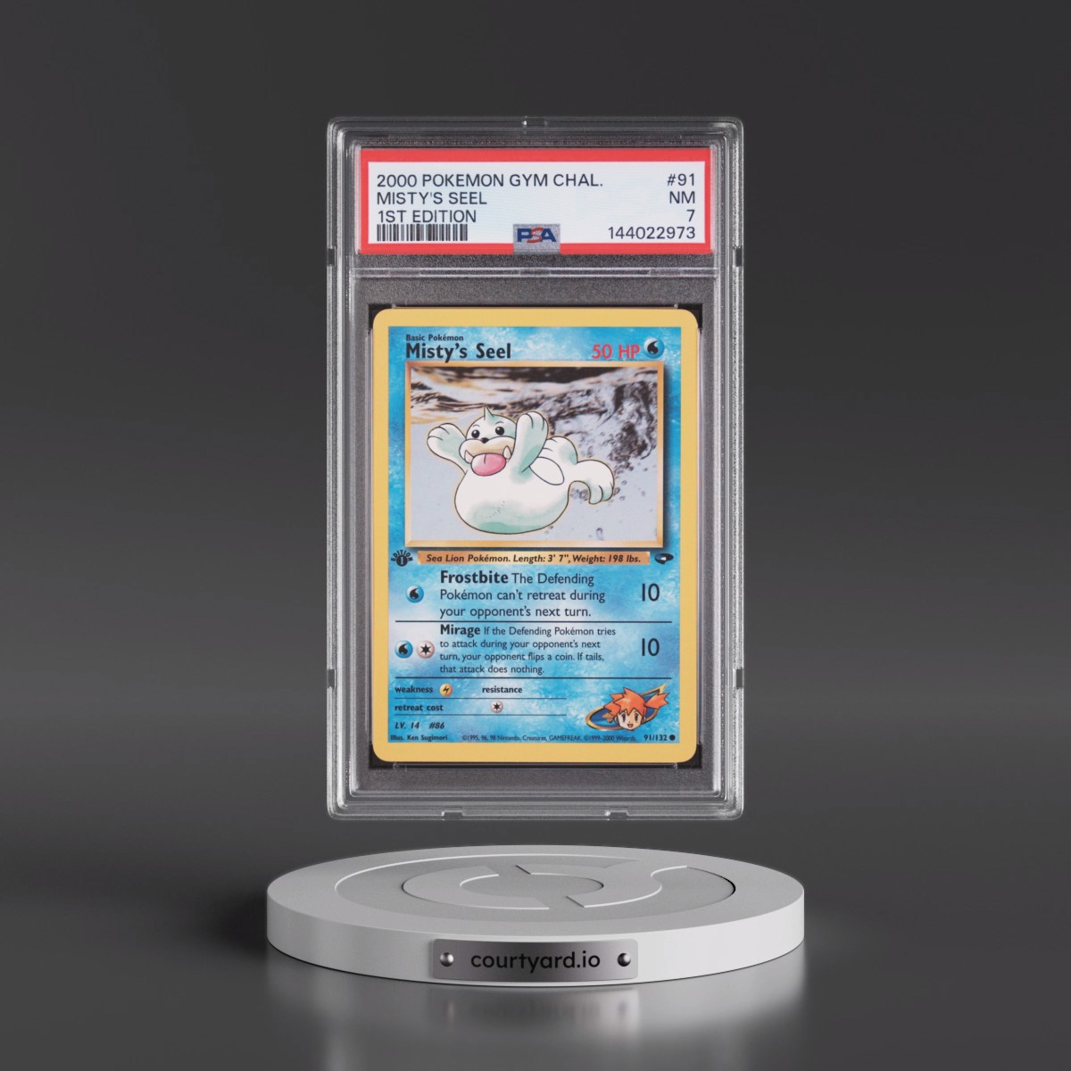 2000 Pokémon Gym Challenge #91 Misty's Seel - 1st Edition (PSA 7 NM)