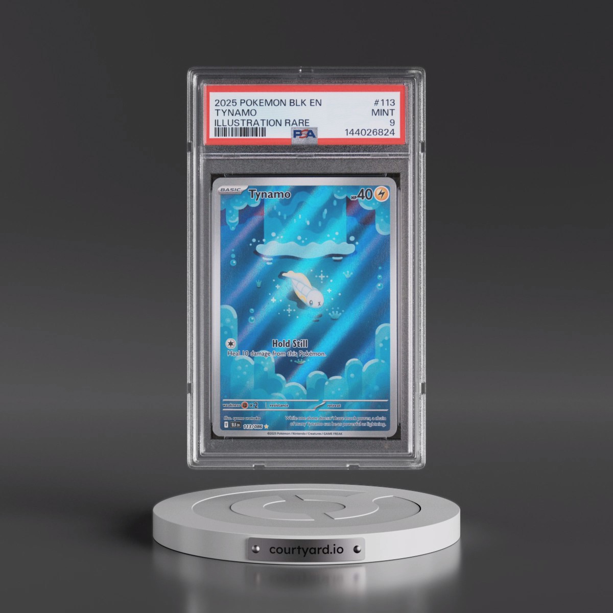 2025 Pokémon Blk EN-Black Bolt #113 Tynamo - Illustration Rare (PSA 9 MINT)