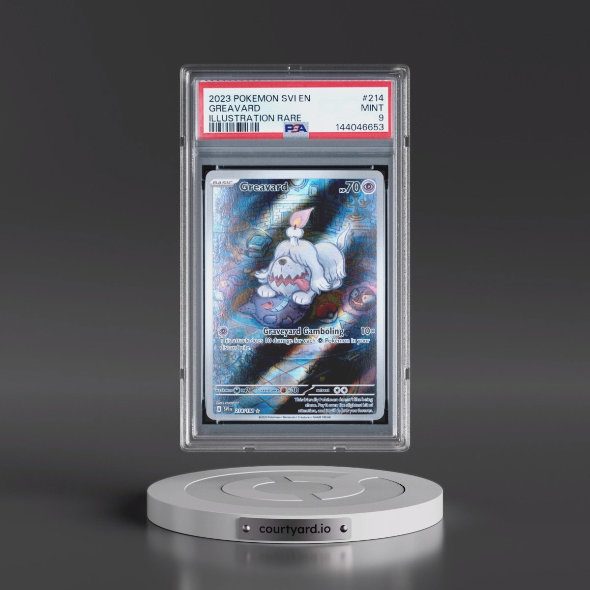 2023 Pokémon Svi EN-Scarlet & Violet #214 Greavard - Illustration Rare (PSA 9 MINT)
