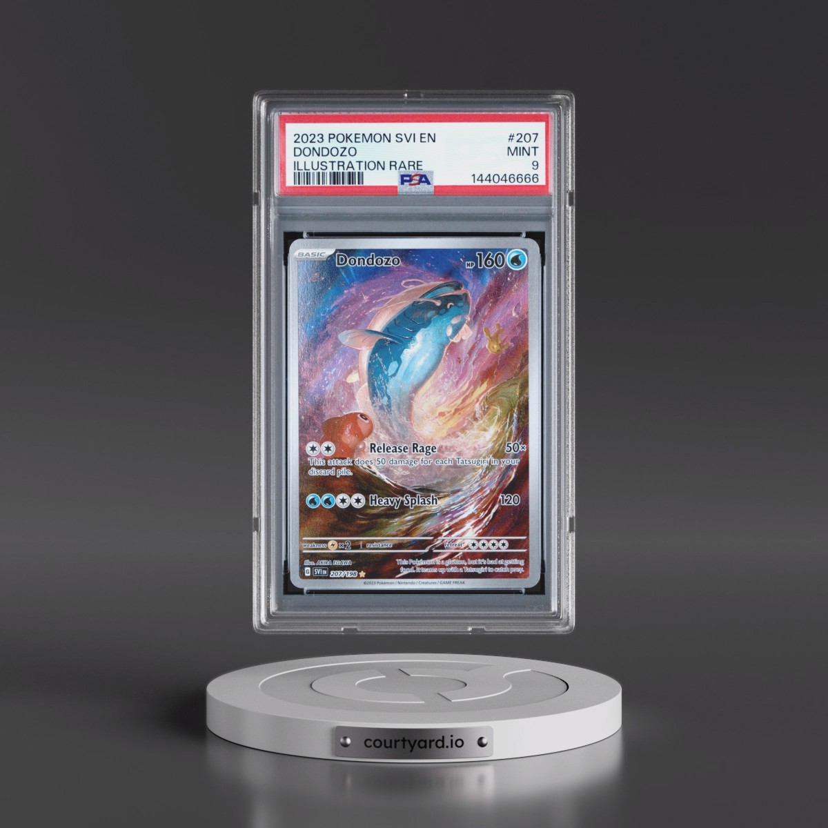 2023 Pokémon Svi EN-Scarlet & Violet #207 Dondozo - Illustration Rare (PSA 9 MINT)