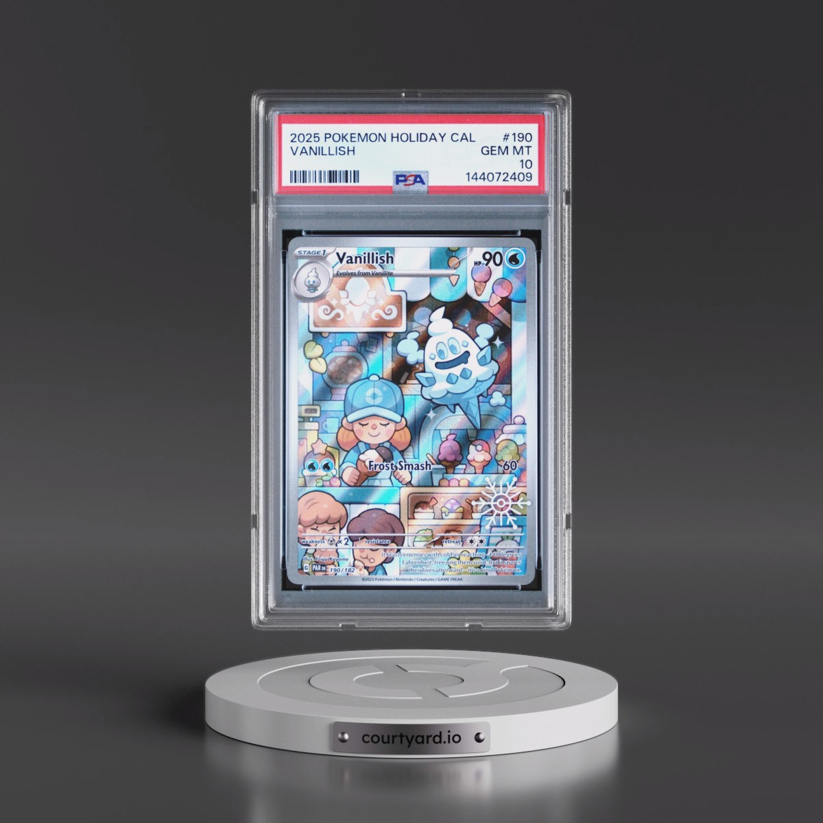 2025 Pokémon Holiday Calendar #190 Vanillish (PSA 10 GEM MINT)