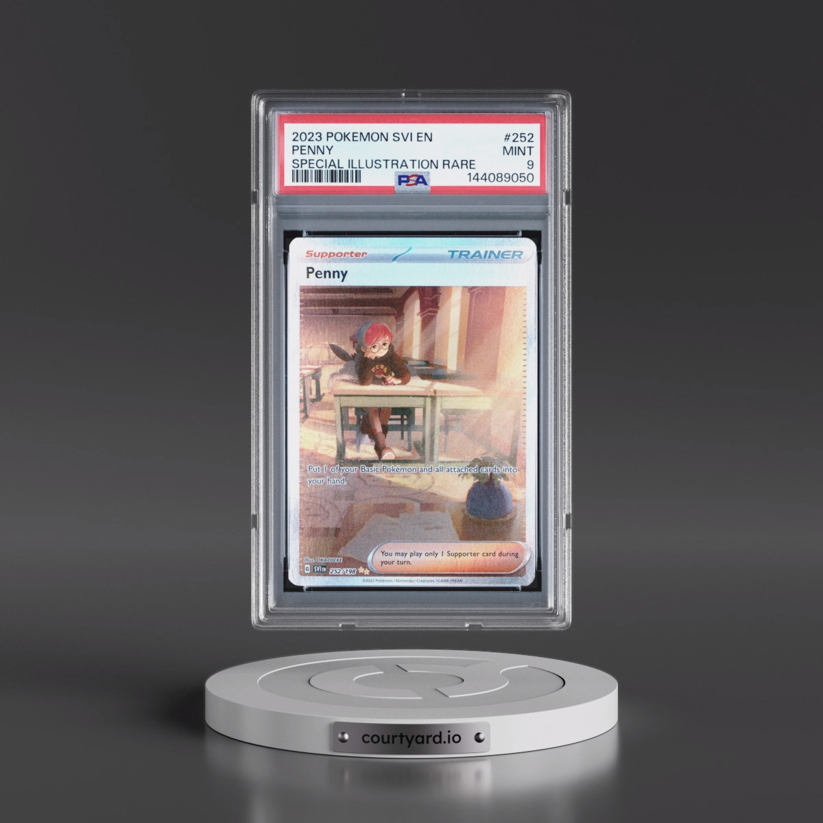 2023 Pokémon Svi EN-Scarlet & Violet #252 Penny - Special Illustration Rare (PSA 9 MINT)