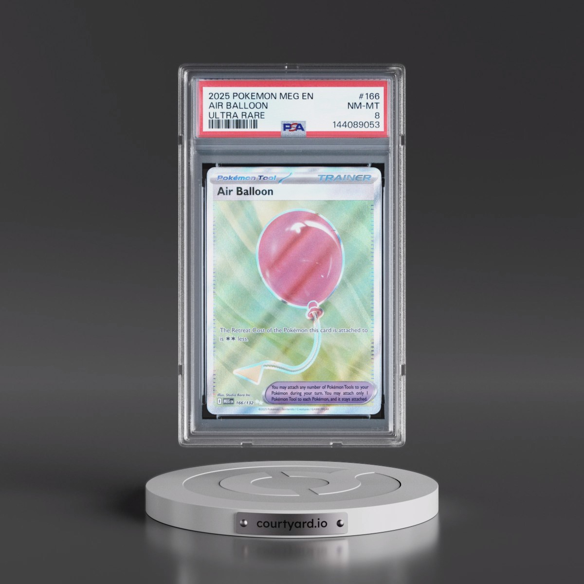 2025 Pokémon Meg EN-Mega Evolution #166 Air Balloon - Ultra Rare (PSA 8 NM-MT)