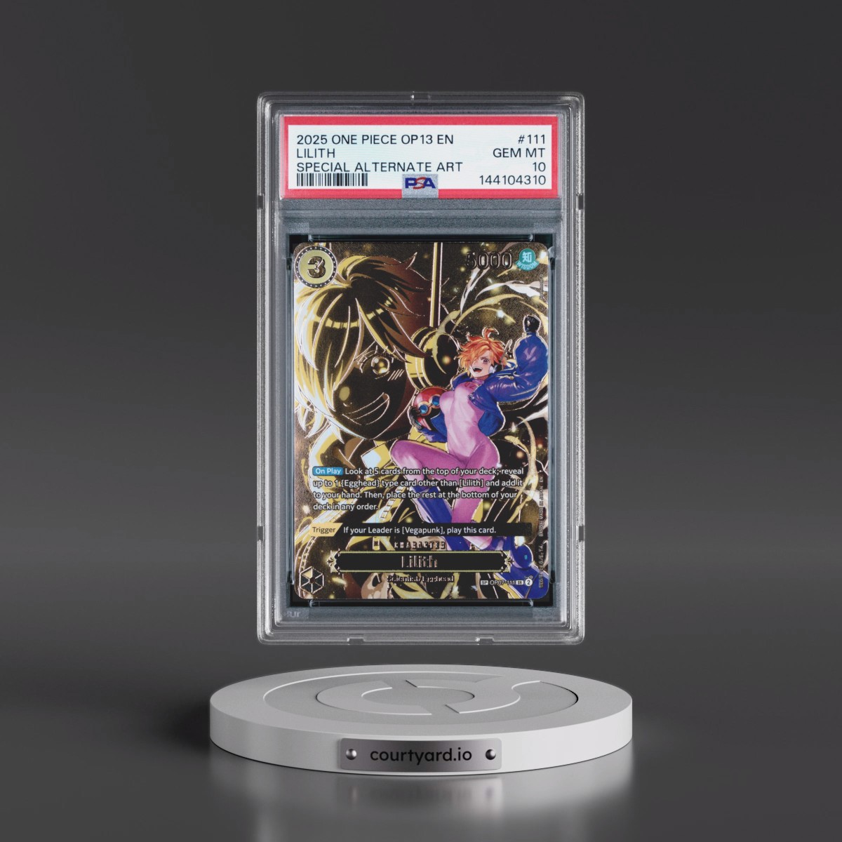 2025 One Piece OP13-Carrying on His Will #111 Lilith - Special Alternate Art (PSA 10 GEM MINT)