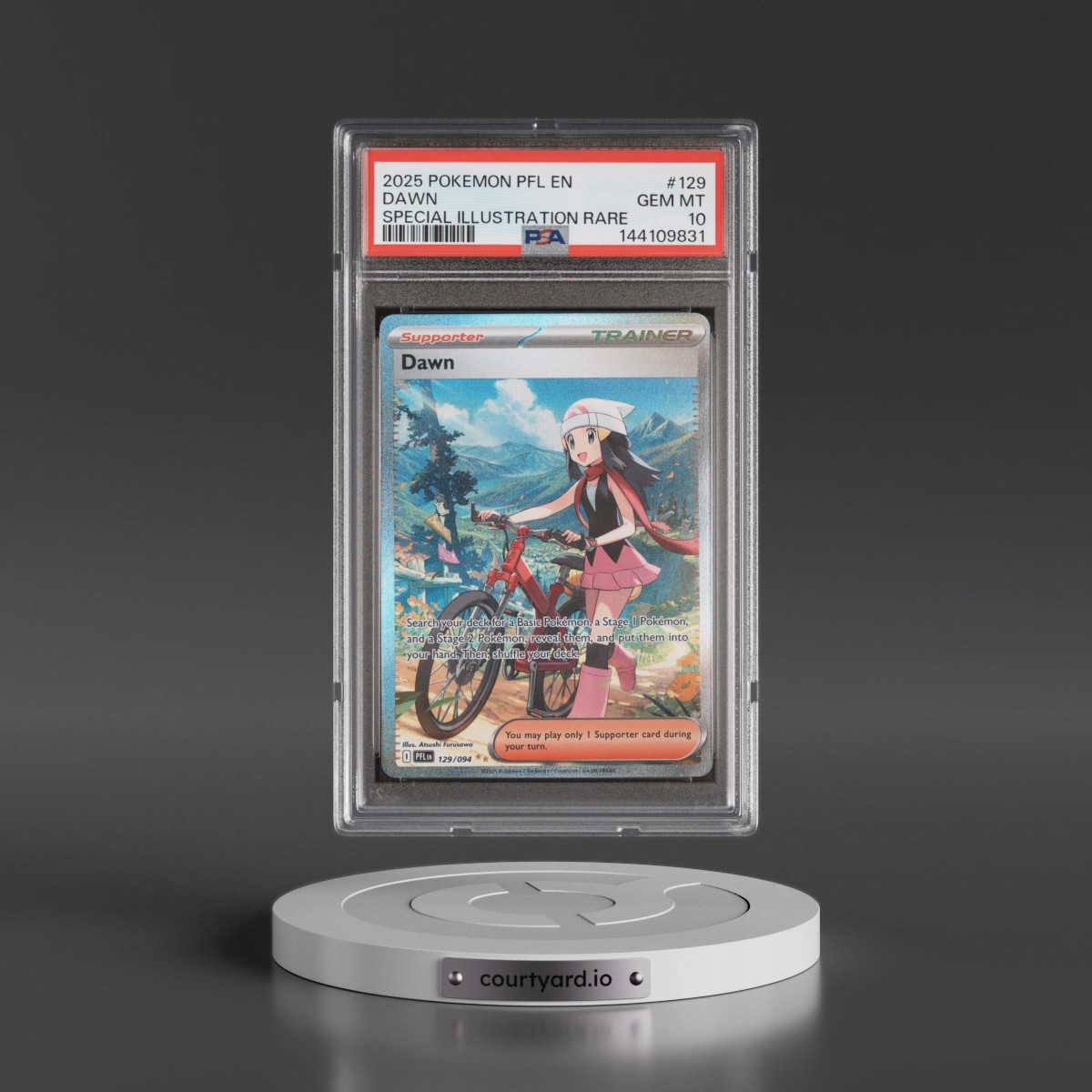 2025 Pokémon Pfl EN-Phantasmal Flames #129 Dawn - Special Illustration Rare (PSA 10 GEM MINT)