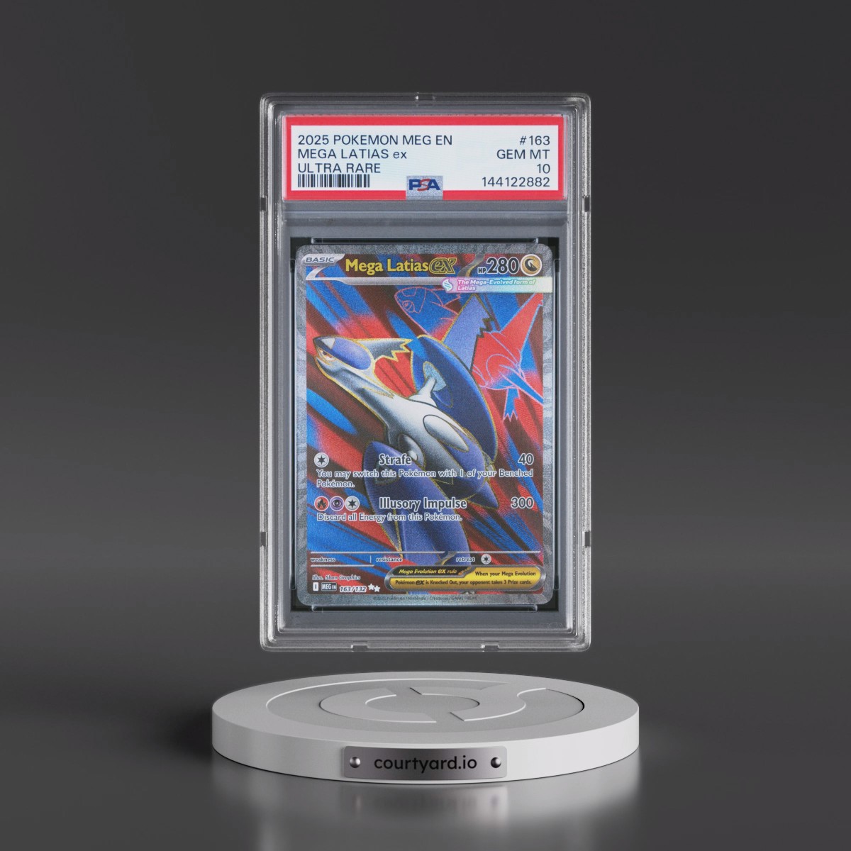 2025 Pokémon Meg EN-Mega Evolution #163 Mega Latias EX - Holo Ultra Rare (PSA 10 GEM MINT)