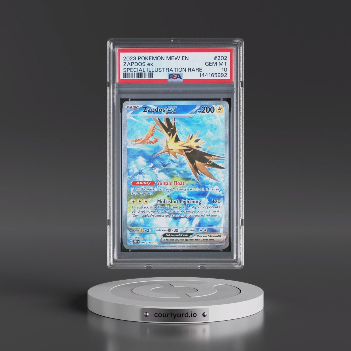 2023 Pokémon Mew EN-151 #202 Zapdos EX - Holo Special Illustration Rare (PSA 10 GEM MINT)