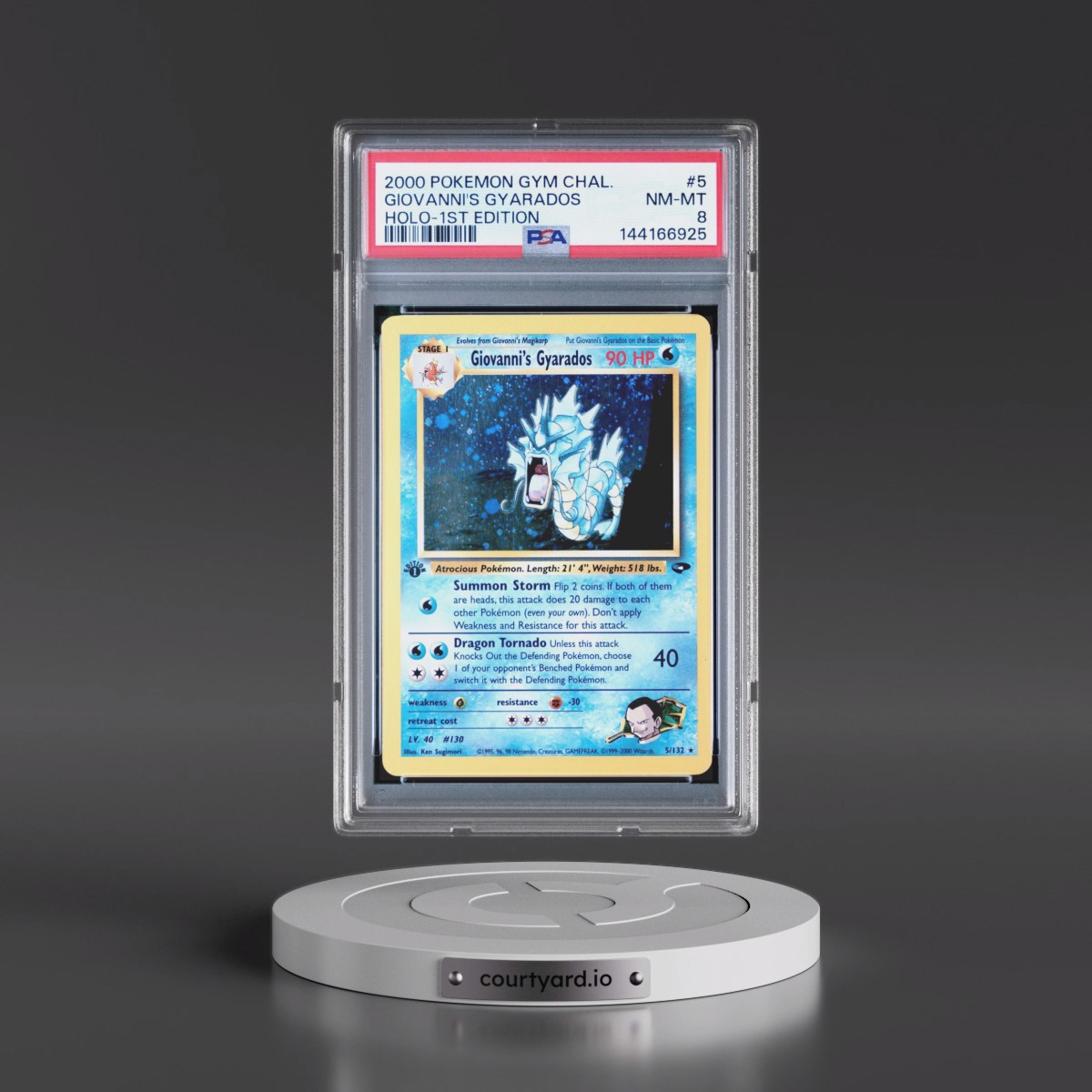 2000 Pokémon Gym Challenge #5 Giovanni's Gyarados - 1st Edition Holo (PSA 8 NM-MT)