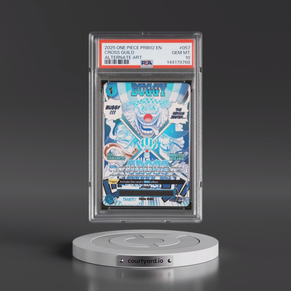 2025 One Piece PRB02-Premium Booster -One Piece Card the Best- Vol.2 #057 Cross Guild - Alternate Art (PSA 10 GEM MINT)