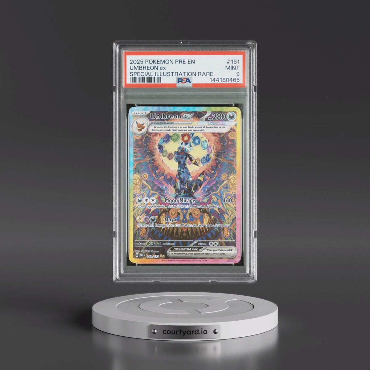 2025 Pokémon Pre EN-Prismatic Evolutions #161 Umbreon EX - Holo Special Illustration Rare (PSA 9 MINT)