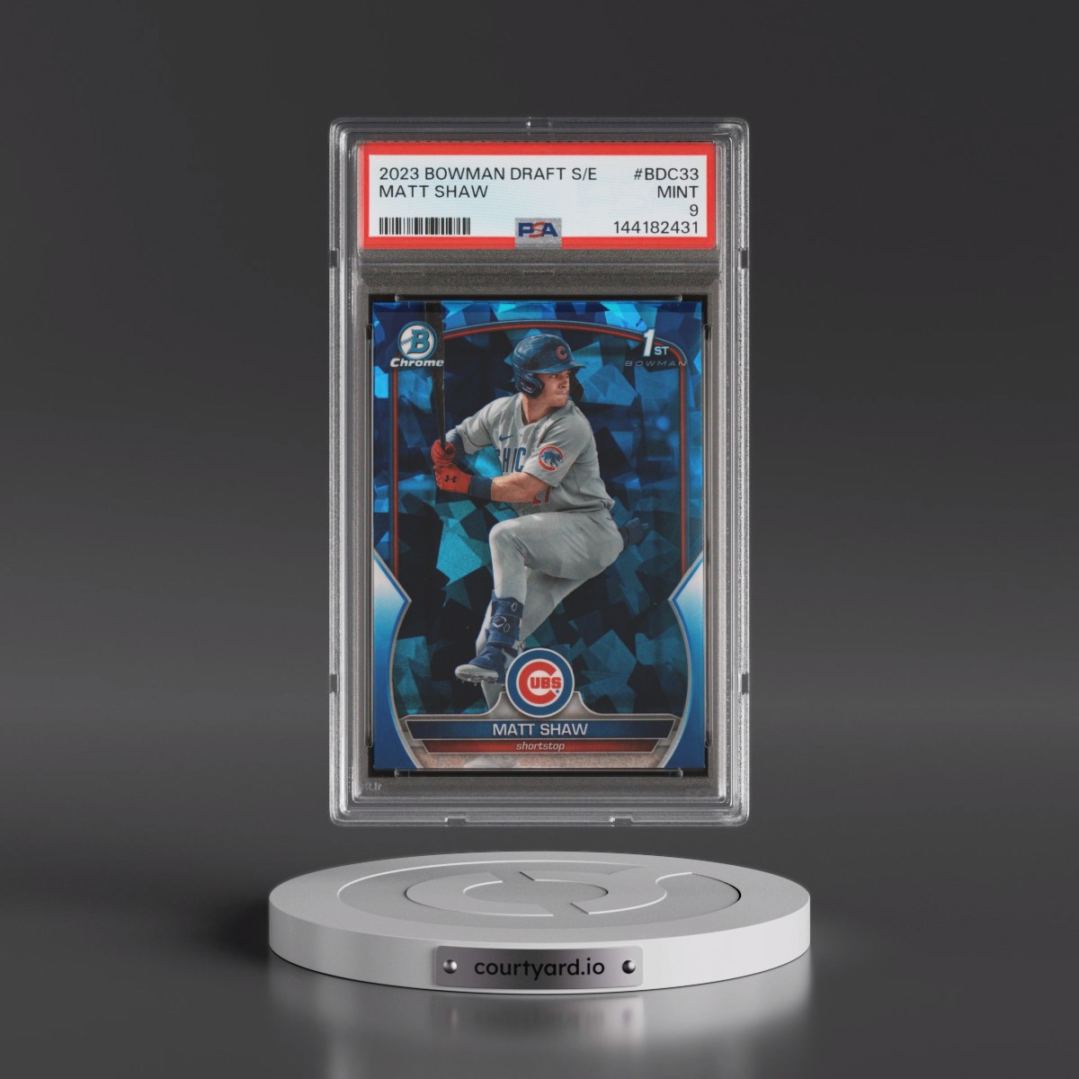 2023 Bowman Draft Sapphire Edition #BDC33 Matt Shaw (PSA 9 MINT)