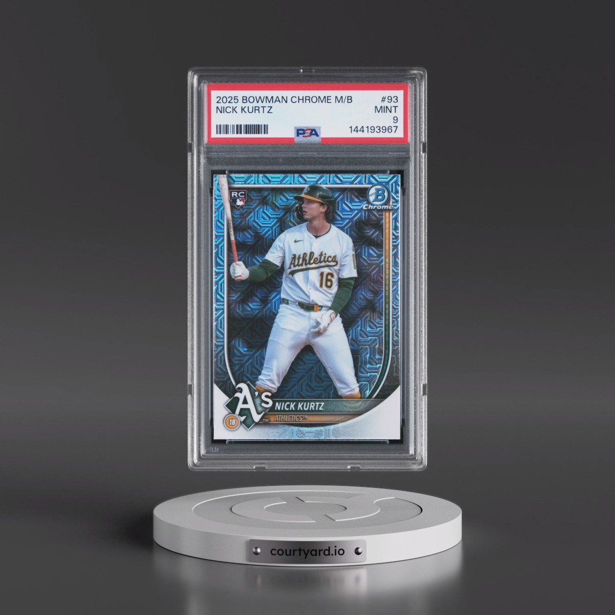 2025 Bowman Chrome Mega Box #93 Nick Kurtz (PSA 9 MINT)