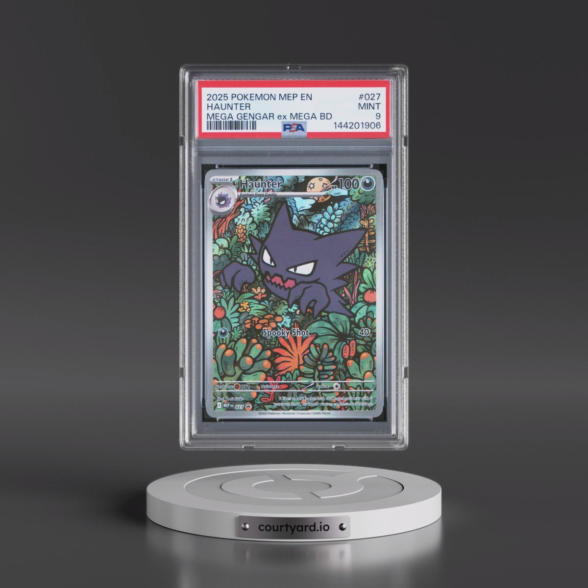 2025 Pokémon Mep EN-Me Black Star Promo #027 Haunter - Mega Gengar EX Mega Battle Deck (PSA 9 MINT)