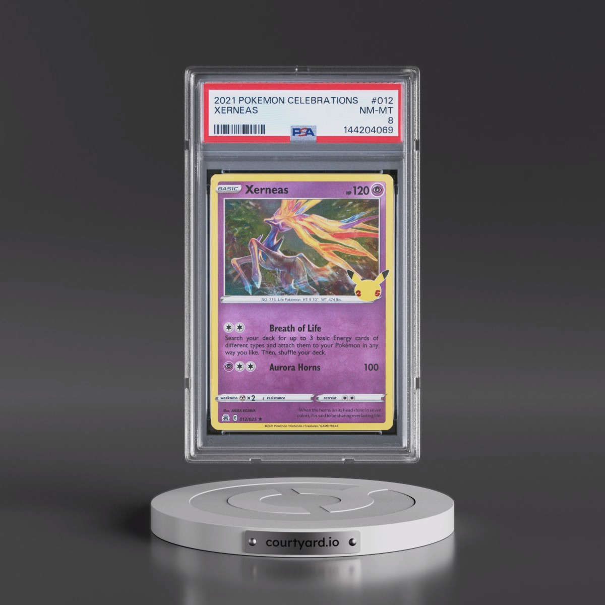 2021 Pokémon Celebrations #012 Xerneas (PSA 8 NM-MT)
