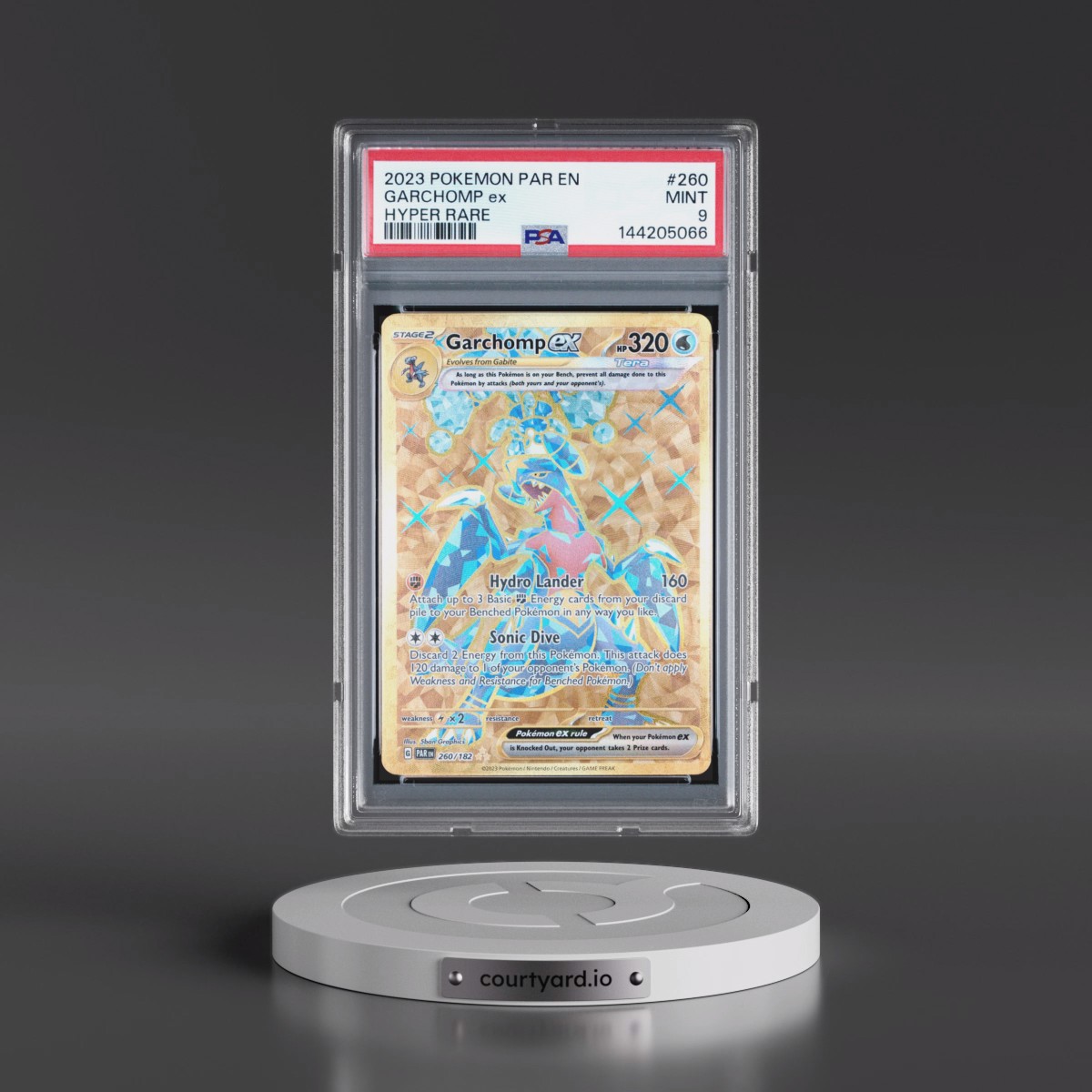 2023 Pokémon Par EN-Paradox Rift #260 Garchomp EX - Holo Hyper Rare (PSA 9 MINT)