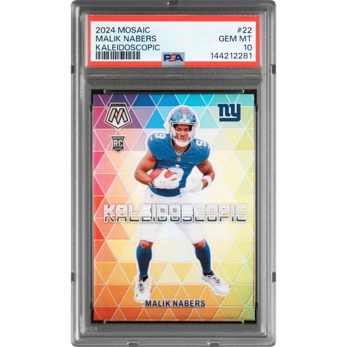 2024 Panini Mosaic Kaleidoscopic #22 Malik Nabers (PSA 10 GEM MINT)