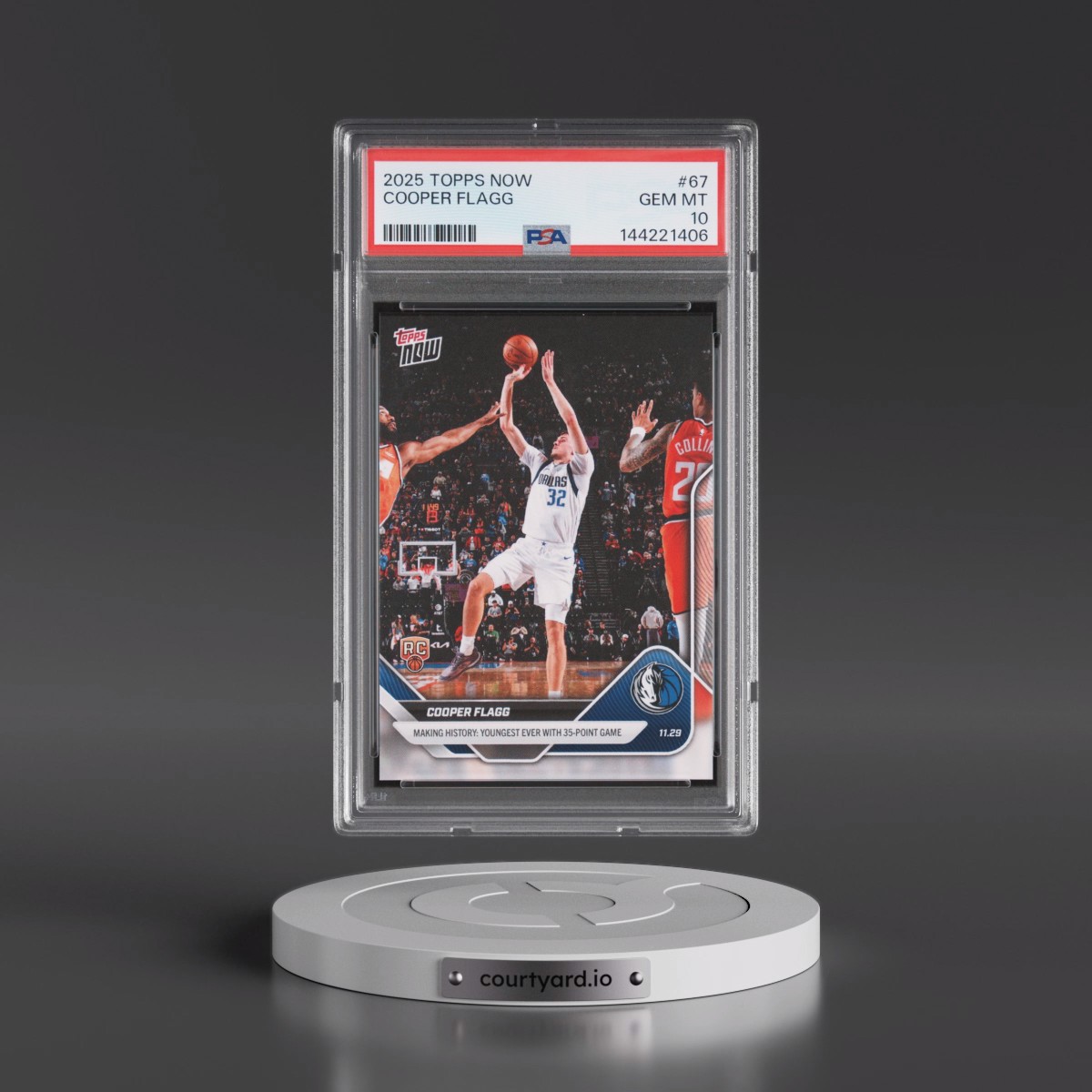 2025 Topps Now #67 Cooper Flagg (PSA 10 GEM MINT)