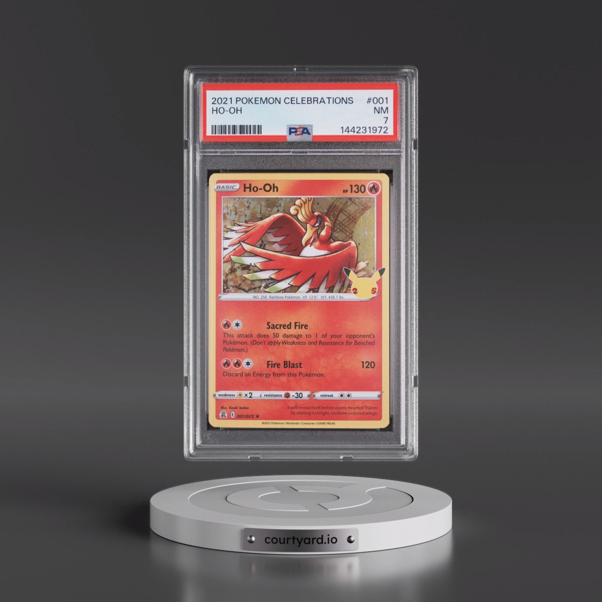 2021 Pokémon Celebrations #001 HO-Oh (PSA 7 NM)