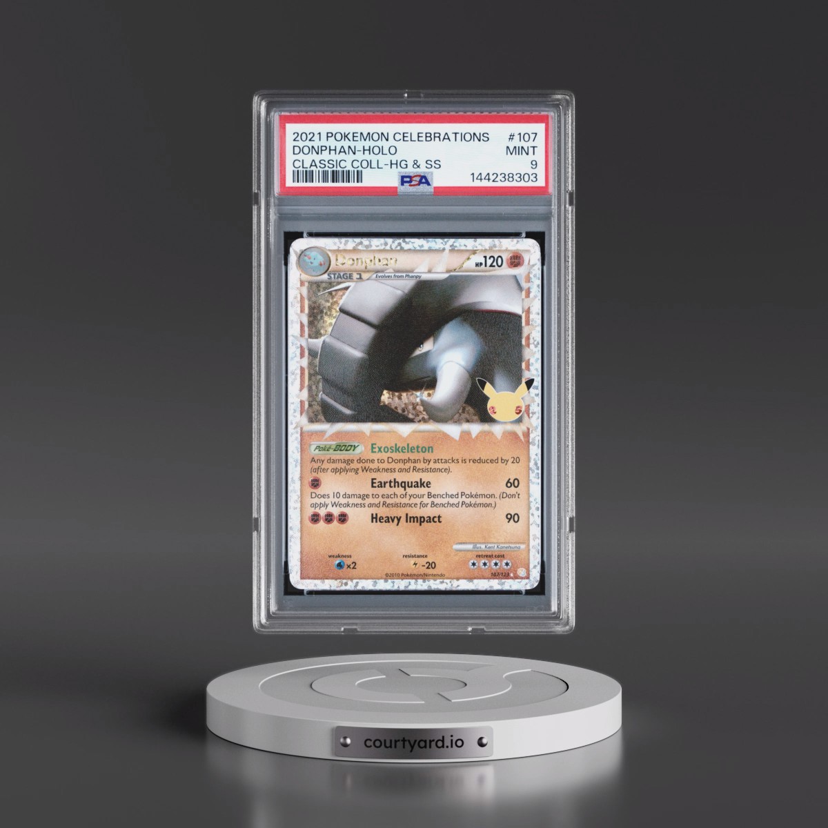 2021 Pokémon Celebrations Classic Collection #107 Donphan - Holo (PSA 9 MINT)