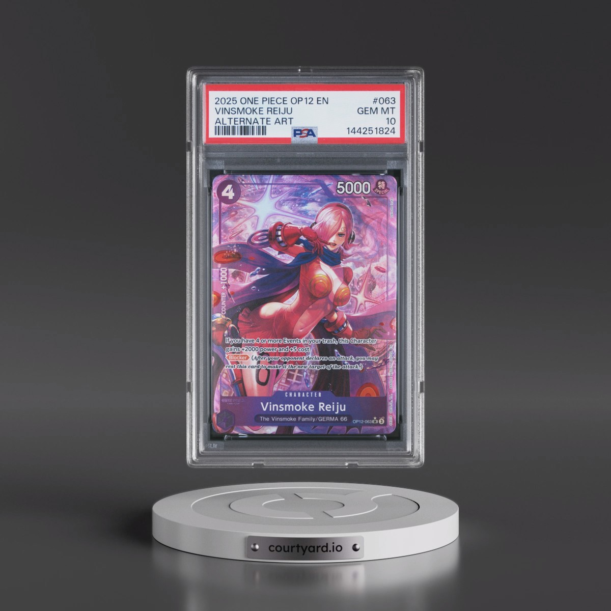 2025 One Piece OP12-Legacy of the Master #063 Vinsmoke Reiju - Alternate Art (PSA 10 GEM MINT)