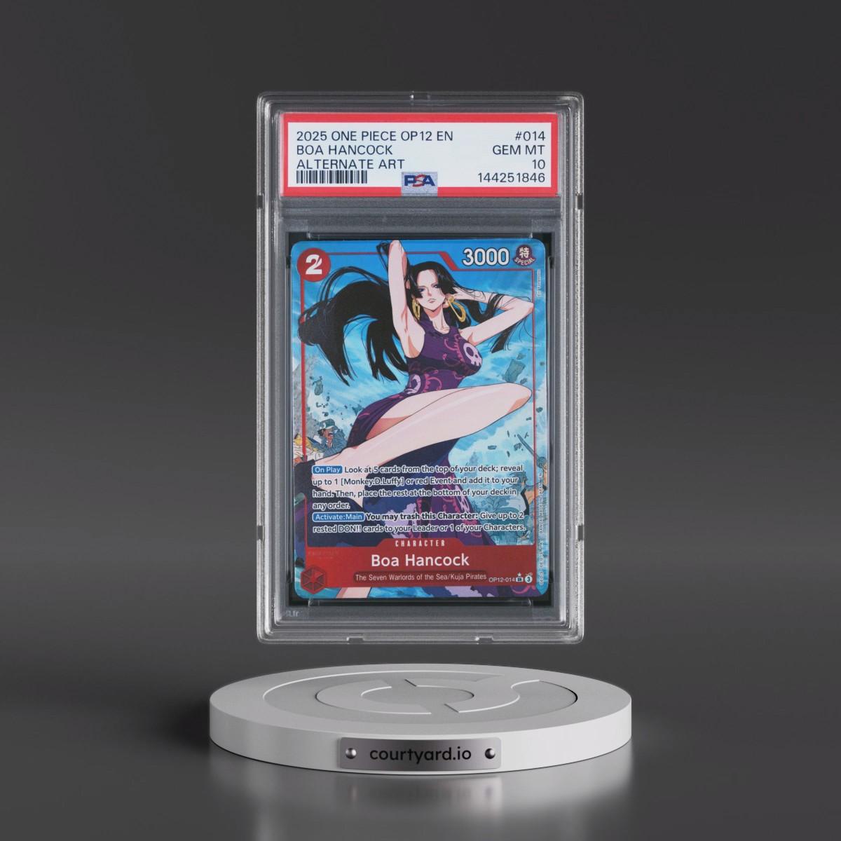 2025 One Piece OP12-Legacy of the Master #014 Boa Hancock - Alternate Art (PSA 10 GEM MINT)