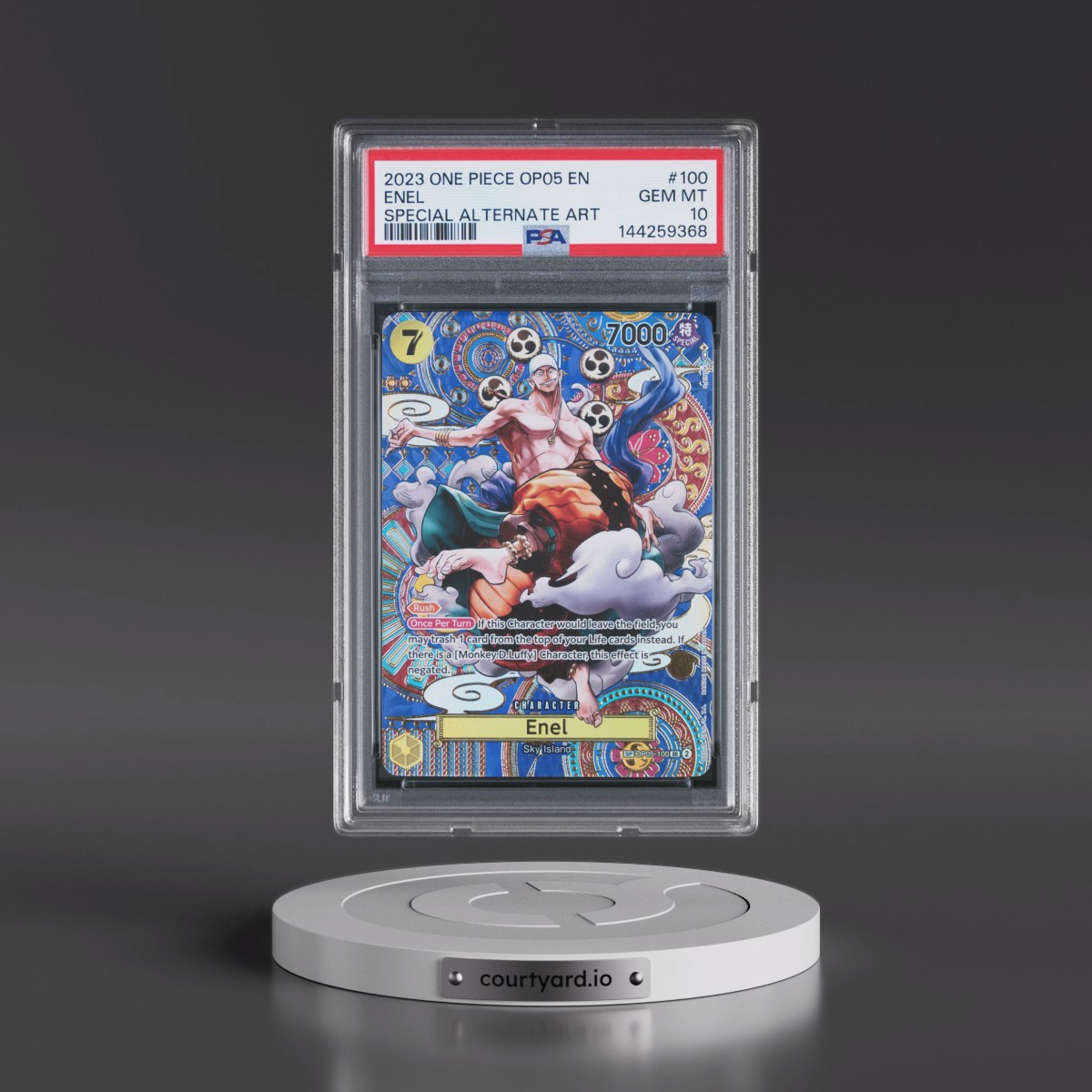 2023 One Piece Awakening of the New Era #100 Enel - Special Alternate Art (PSA 10 GEM MINT)