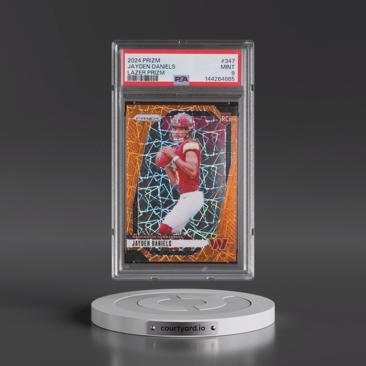 2024 Panini Prizm #347 Jayden Daniels - Lazer Prizm (PSA 9 MINT)