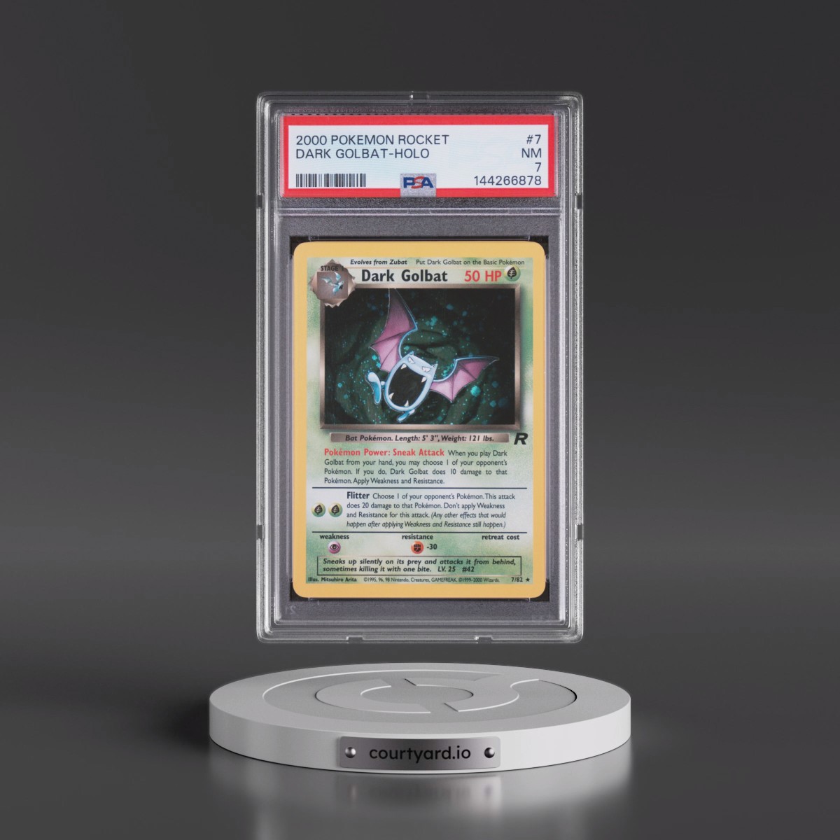 2000 Pokémon Rocket #7 Dark Golbat - Holo (PSA 7 NM)